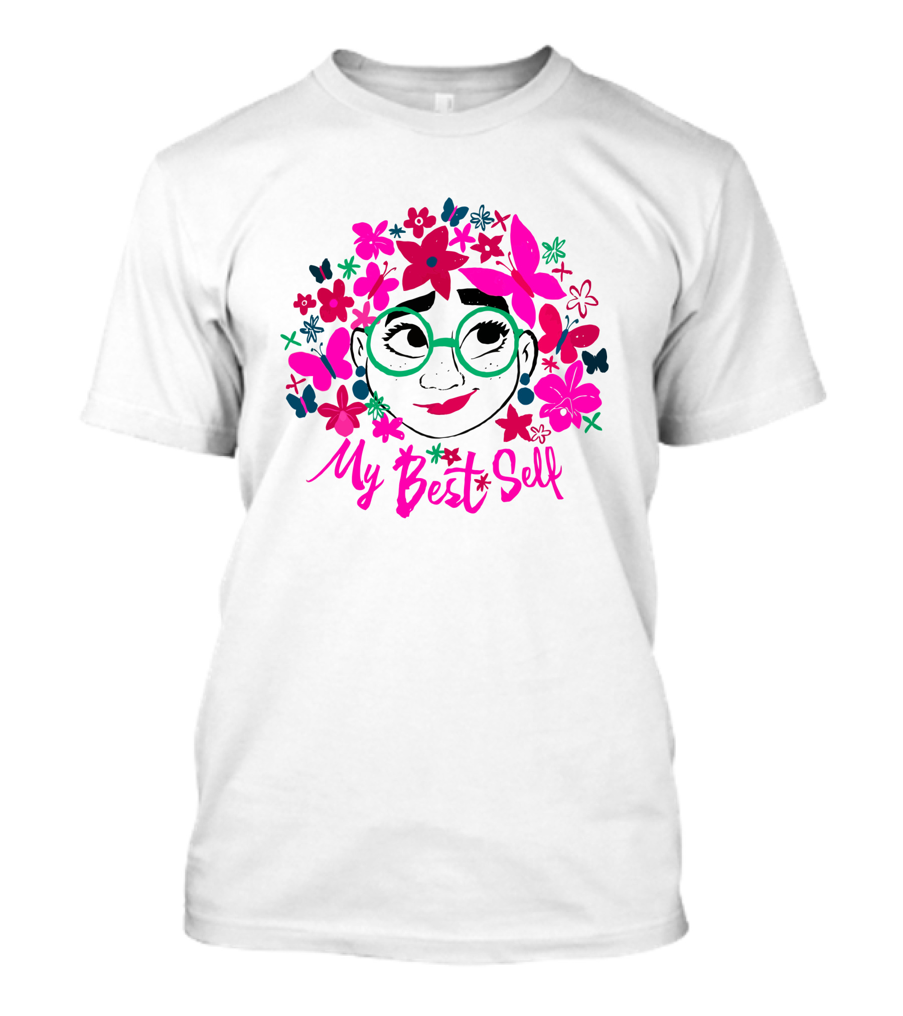 My Best Self Encanto Store Flowers Butterflies Glasses T-Shirt