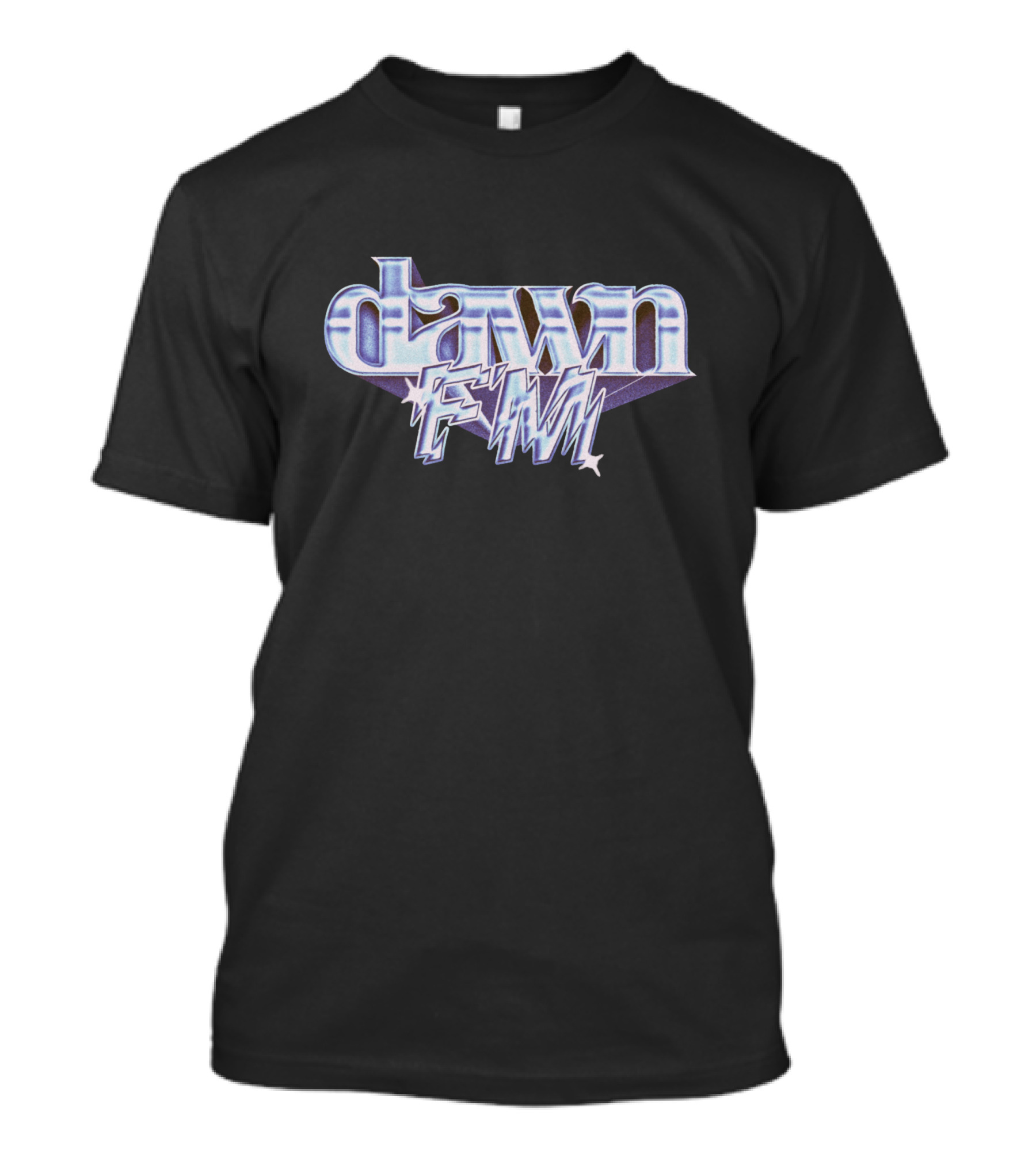 Dawn FM Chrome Text With Futuristic Blue And Purple Styling T-Shirt