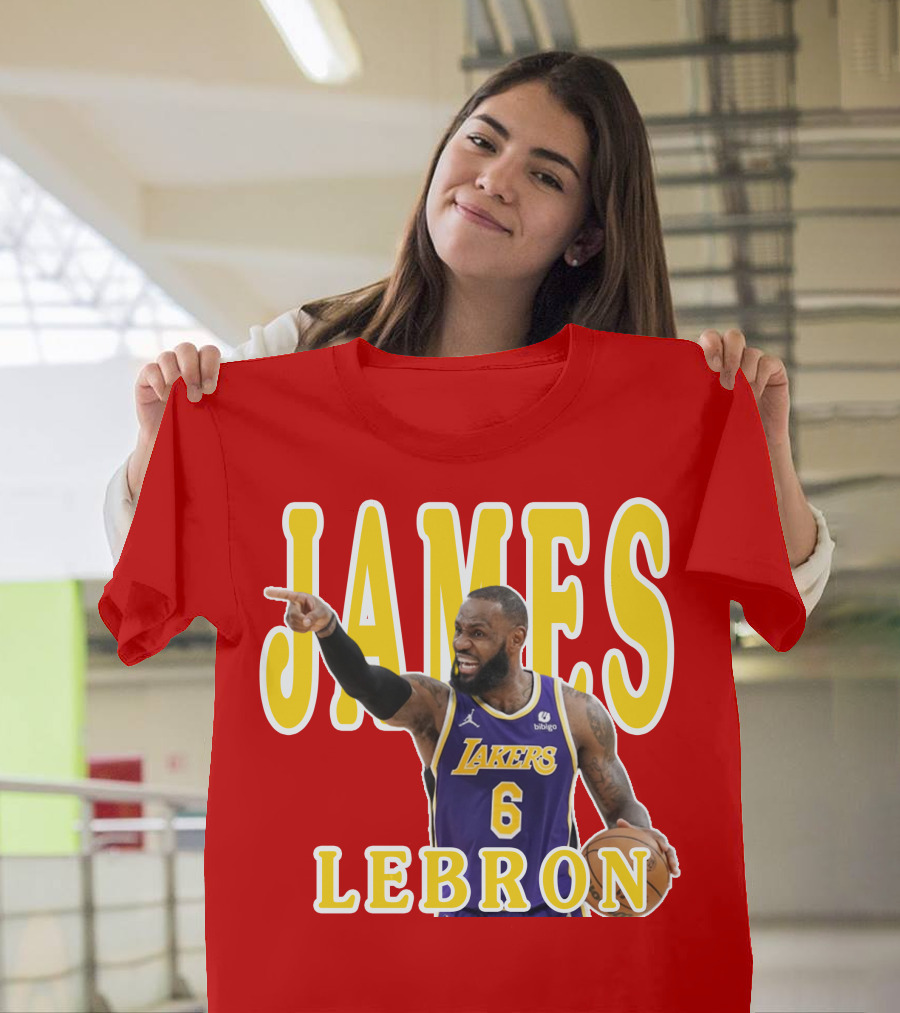 LeBron James Lakers Basketball 6 Jersey T-Shirt