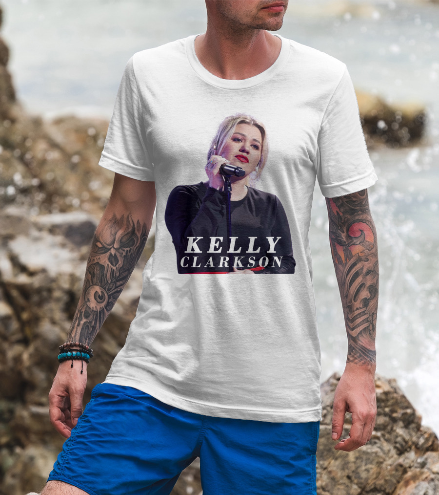 KELLY CLARKSON Concert Performance Microphone Stage T-Shirt