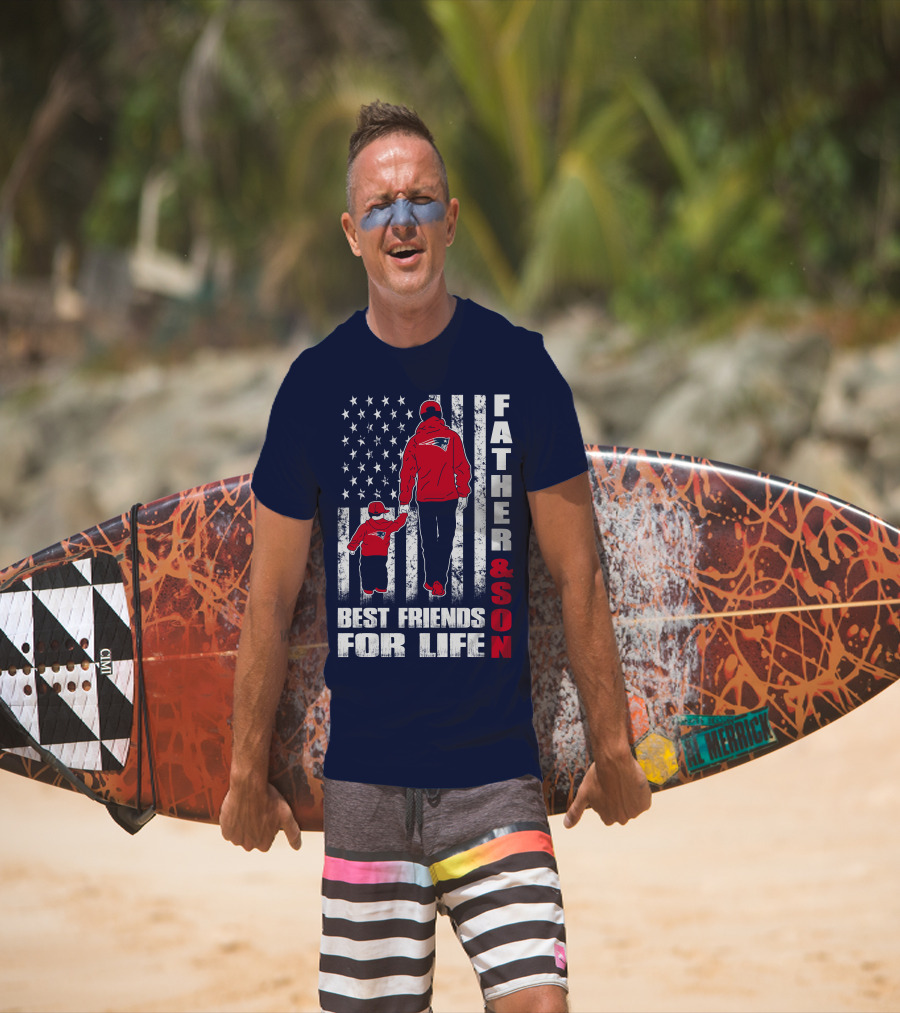 FATHER AND SON PATRIOTS BEST FRIENDS FOR LIFE T-Shirt