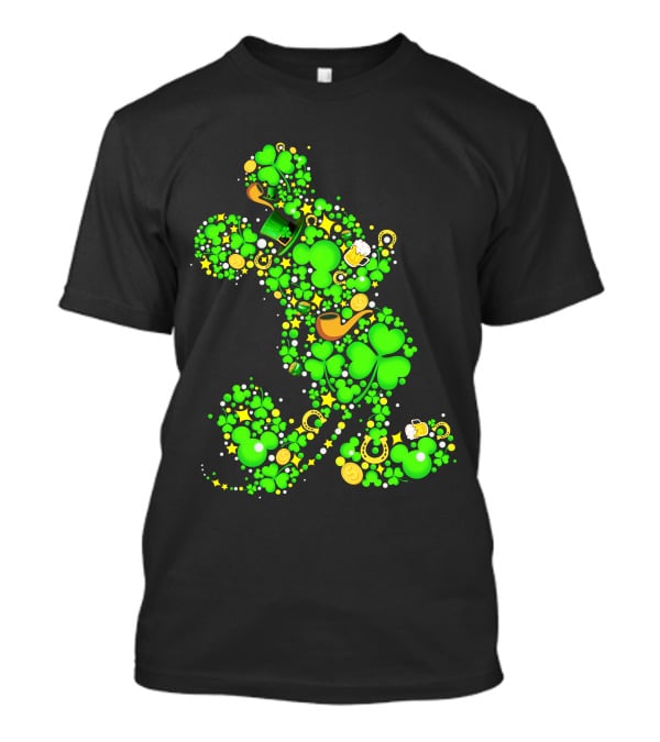 Clover MK Mickey Mouse St. Patrick's Day Lucky Icon Assembly T-Shirt