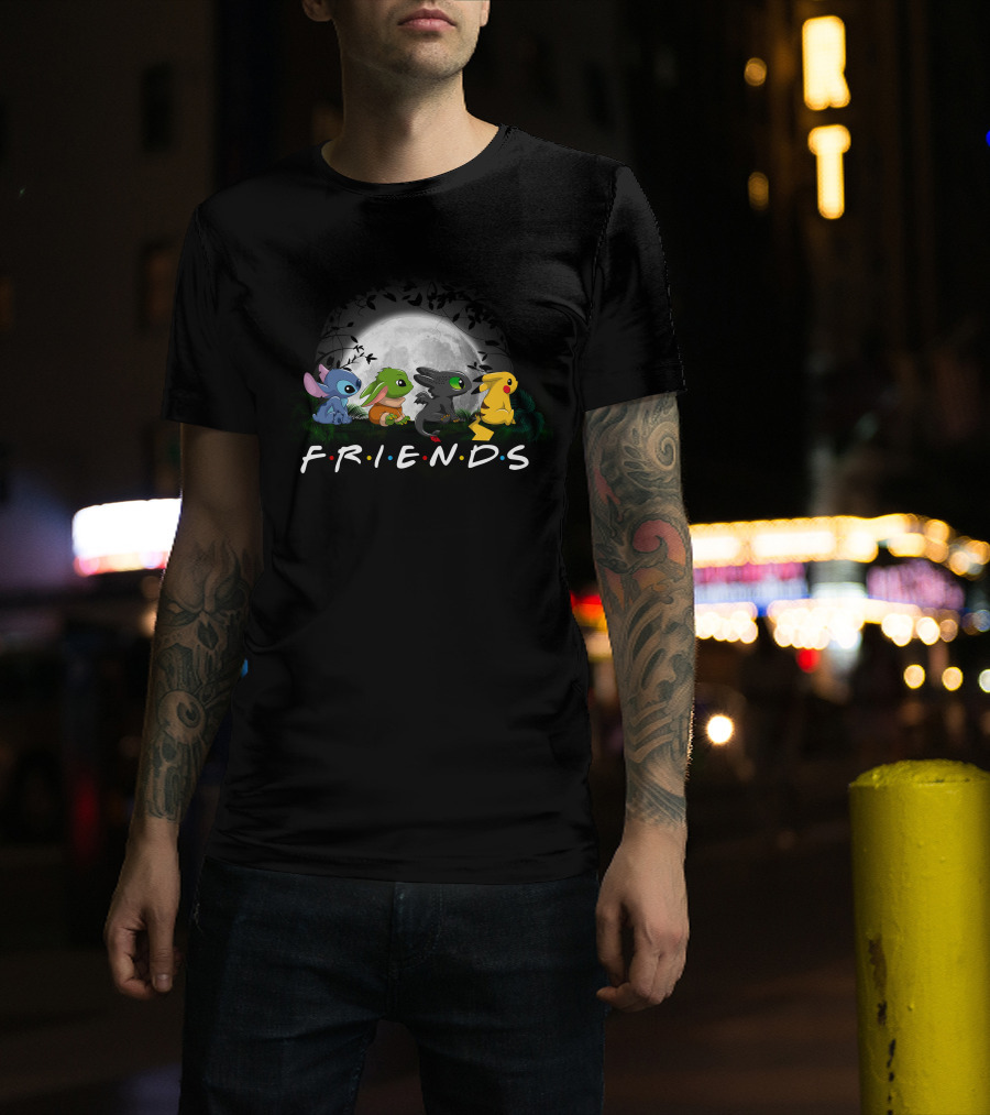 F R I E N D S Moon Walk Sti Friend Characters T-Shirt