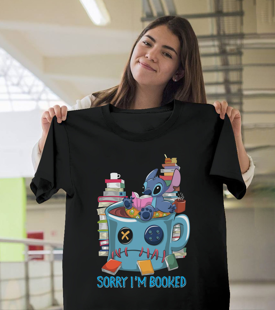 Sorry I'm Booked Stitch Coffee Mug and Books T-Shirt