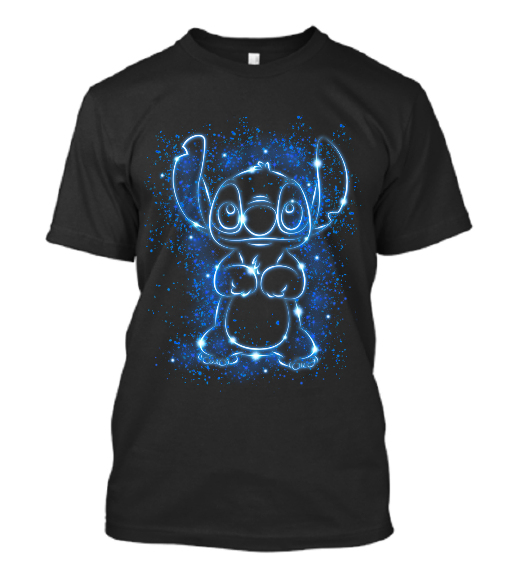 Stitch Neon Light Galaxy Glow T-Shirt