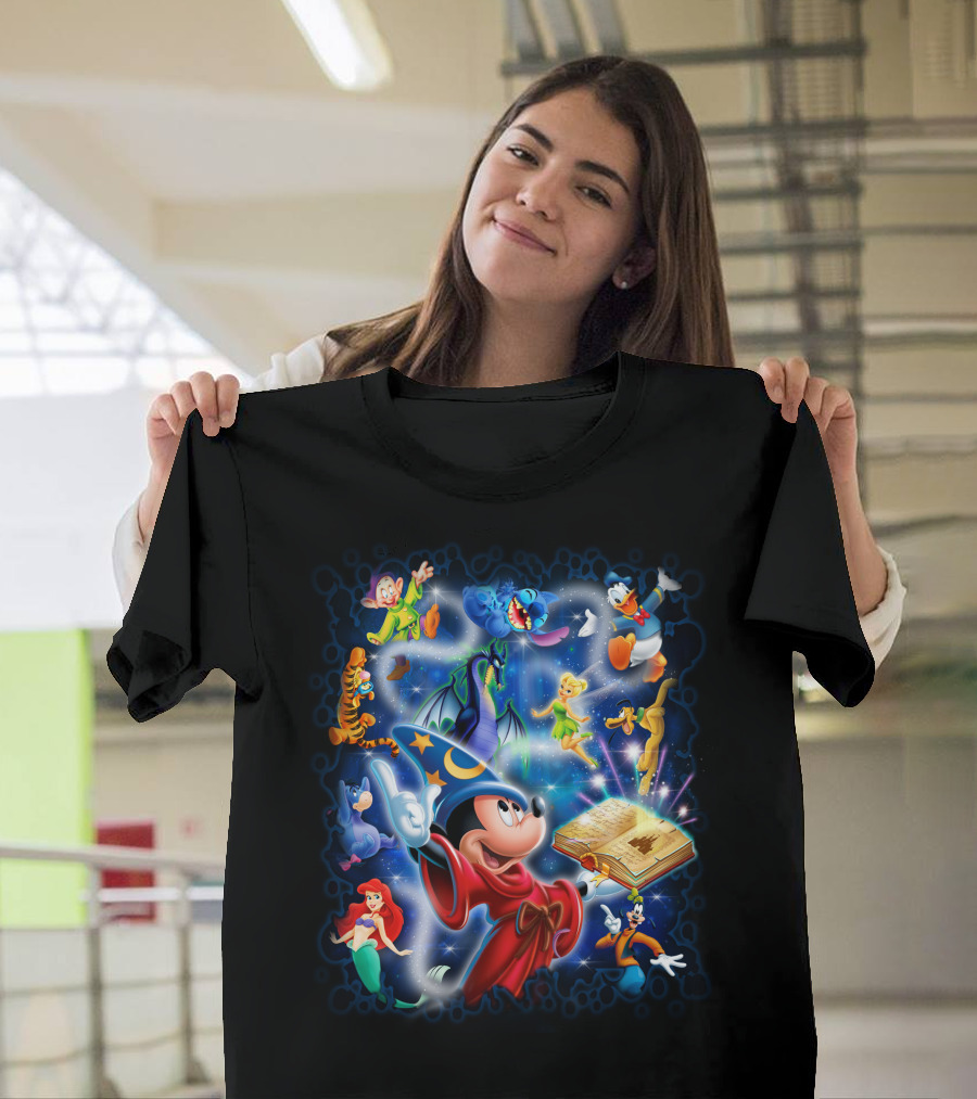 Fantasia Magic Adventure Mickey Sorcerer's Apprentice Disney Characters T-Shirt