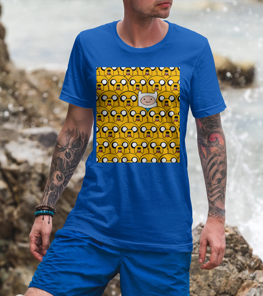Finnthehuman Surrounded By Jake Faces T-Shirt