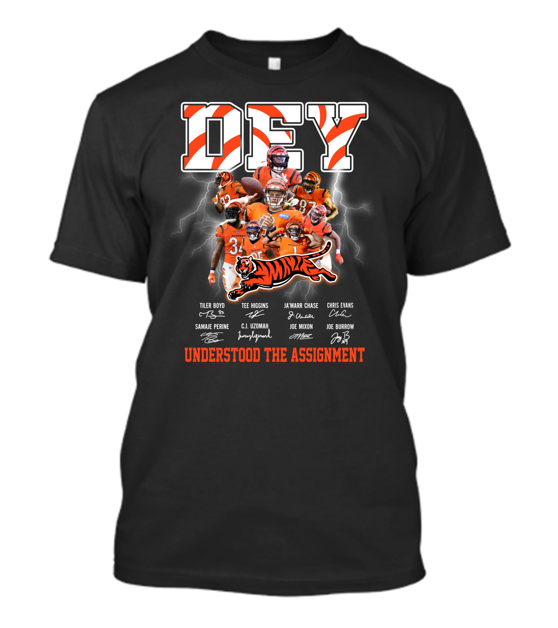 Dey Understood The Assignment Cincinnati Bengals Players Signatures T-Shirt