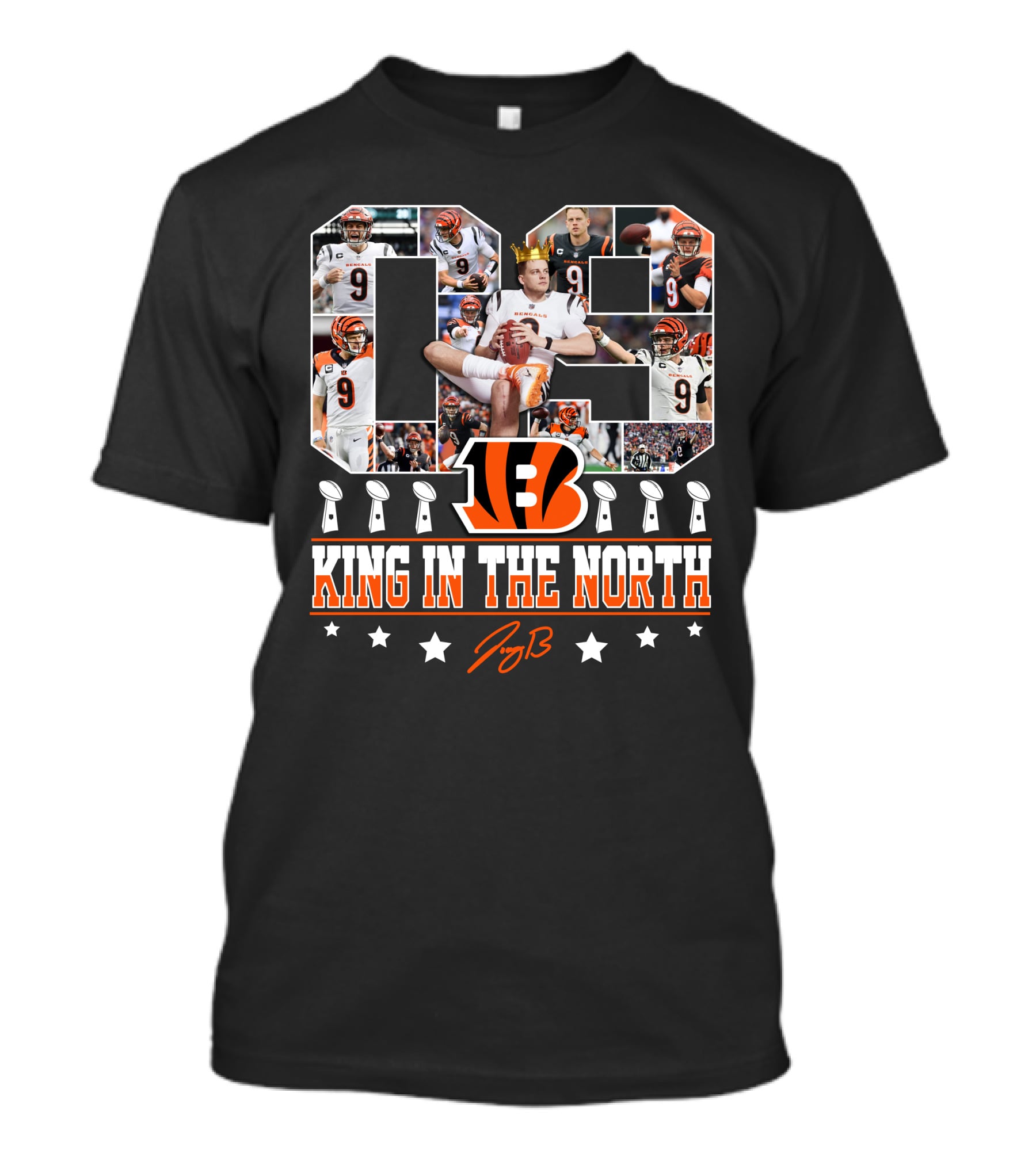 09 King In The North Bengals Football QB T-Shirt