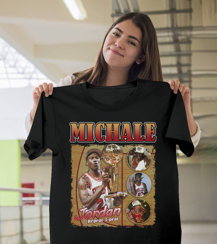 Michale Jordan Repeat 3-peat Championship Moments T-Shirt