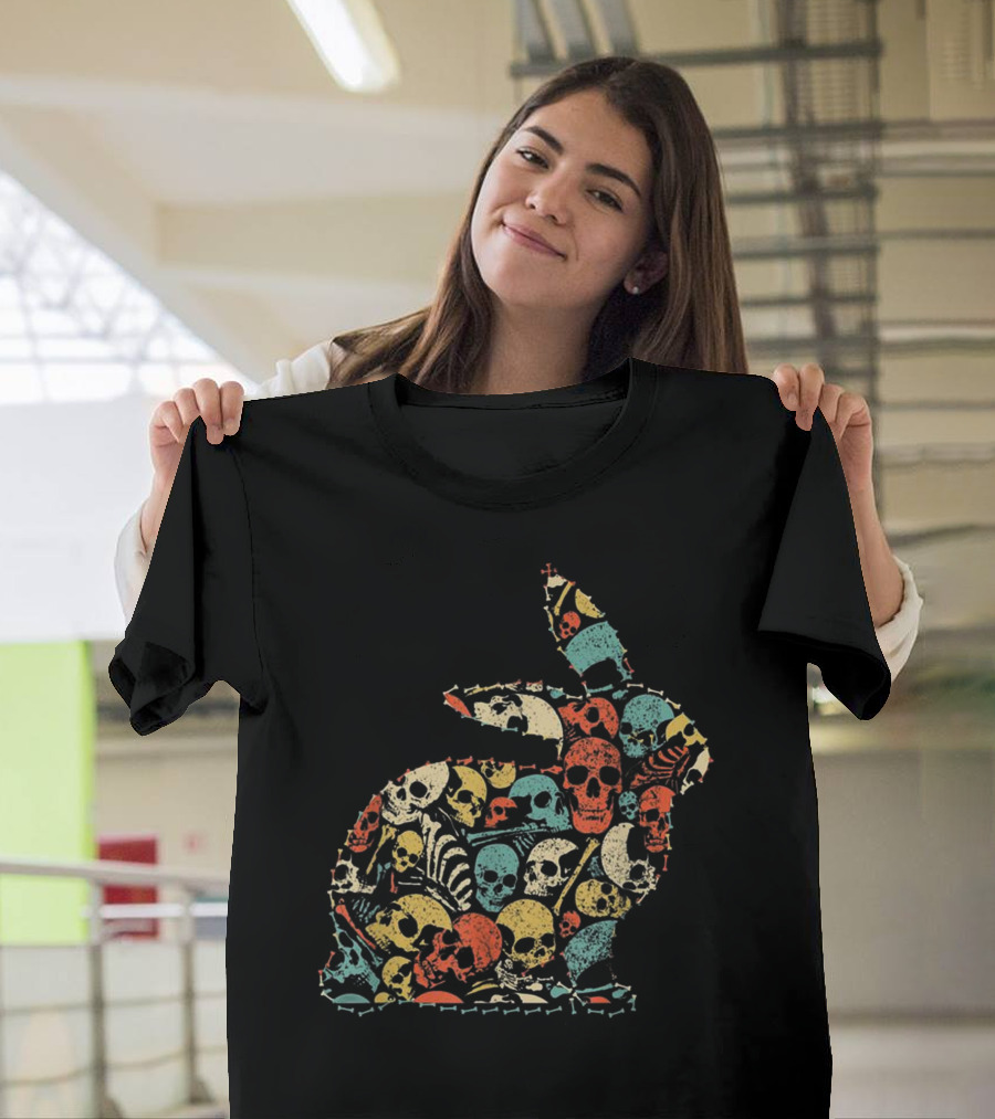 Rabbit Skull Colorful Skeleton T-Shirt