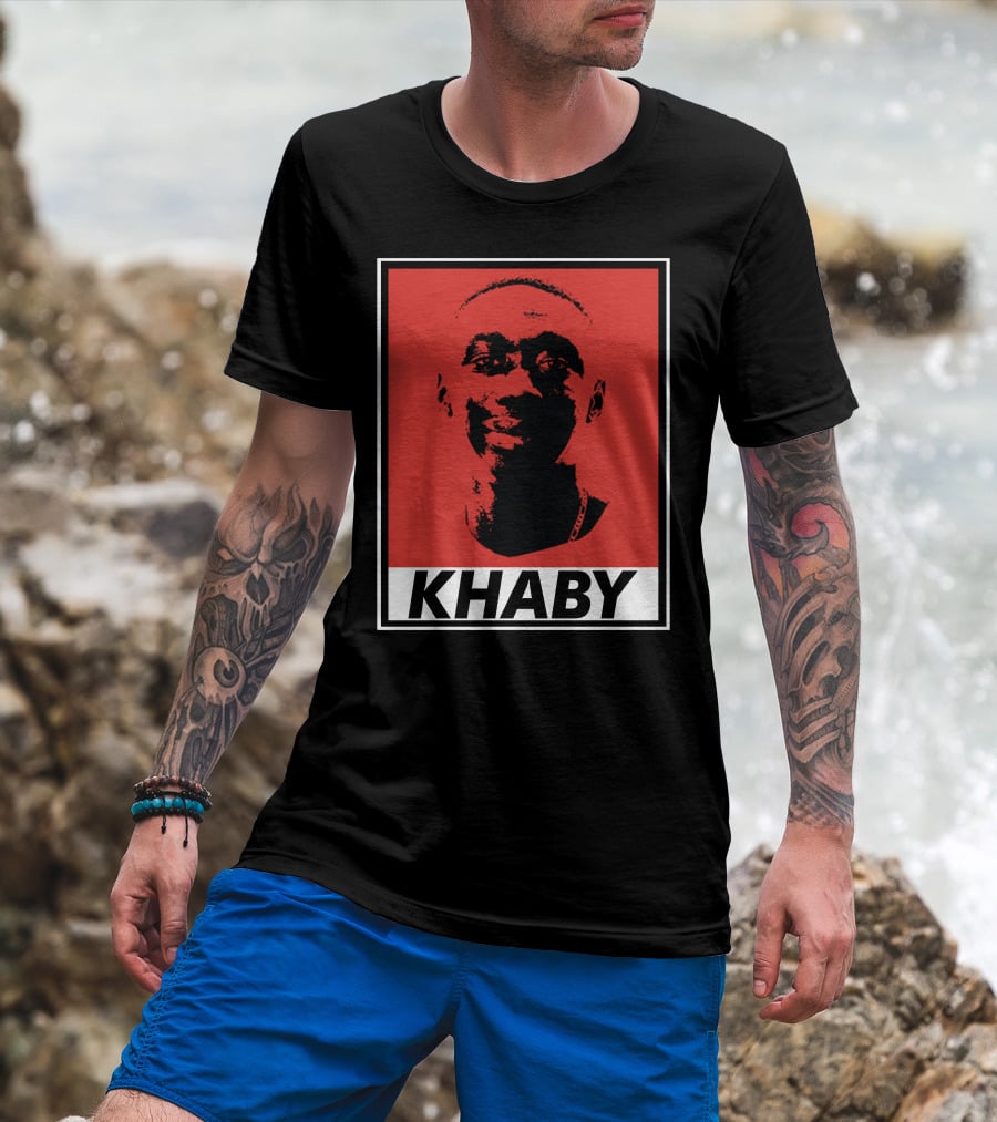 Khaby Lame Bold Graphic Red And Black T-Shirt