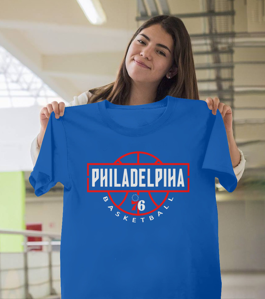 Philadelphia 76 Basketball Fan Jersey Blue Red T-Shirt