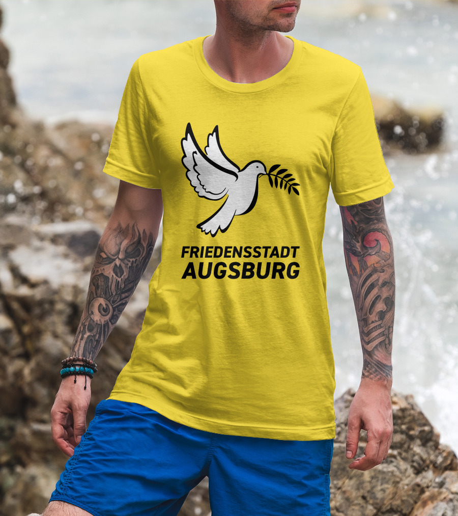 Friedensstadt Augsburg Peace Dove With Olive Branch T-Shirt