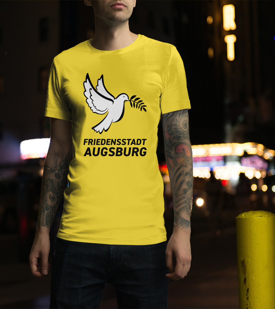 Friedensstadt Augsburg Peace Dove With Olive Branch T-Shirt