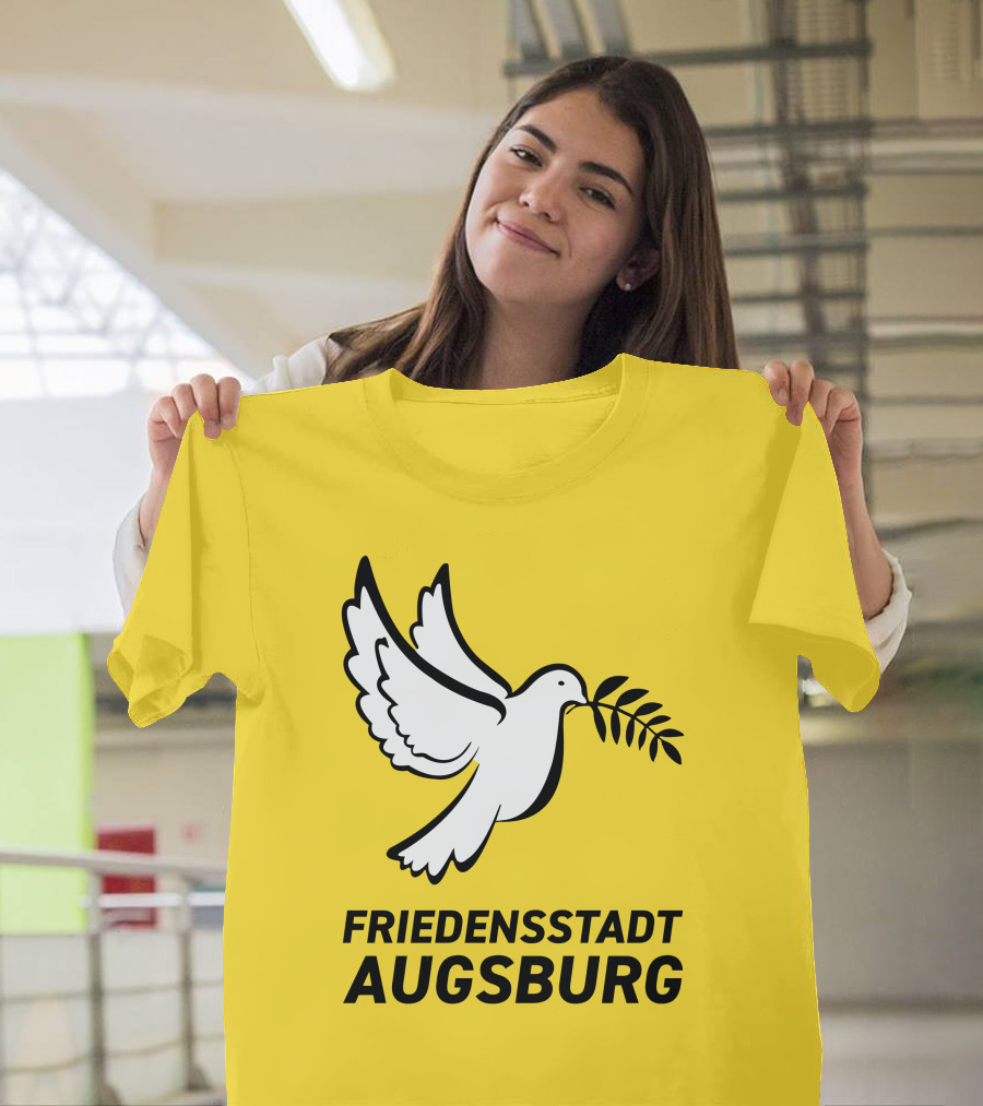 Friedensstadt Augsburg Peace Dove with Olive Branch T-Shirt