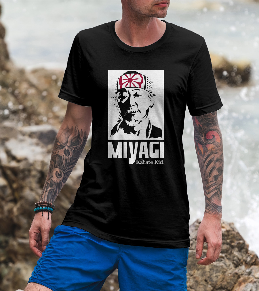 Miyagi The Karate Kid Headband Stencil T-Shirt