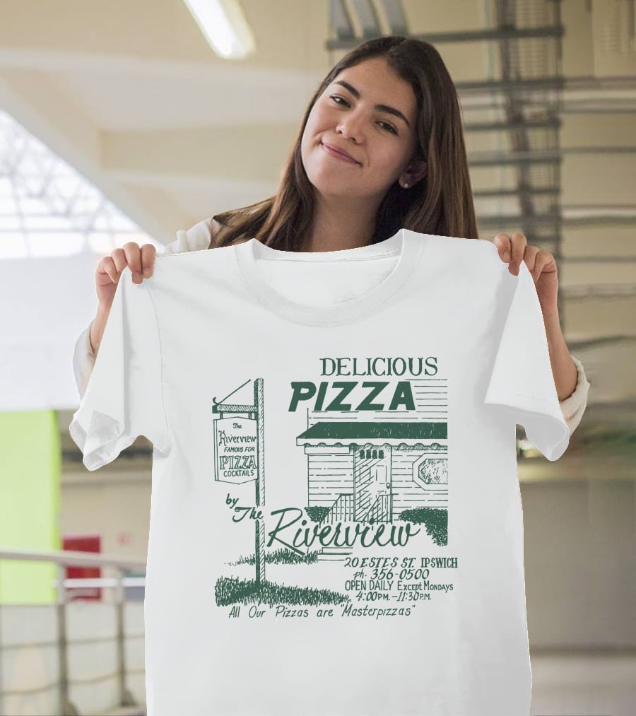 Delicious Pizza By The Riverview Ipswich Open Daily Famous For Pizza Cocktails Masterpizzas T-Shirt
