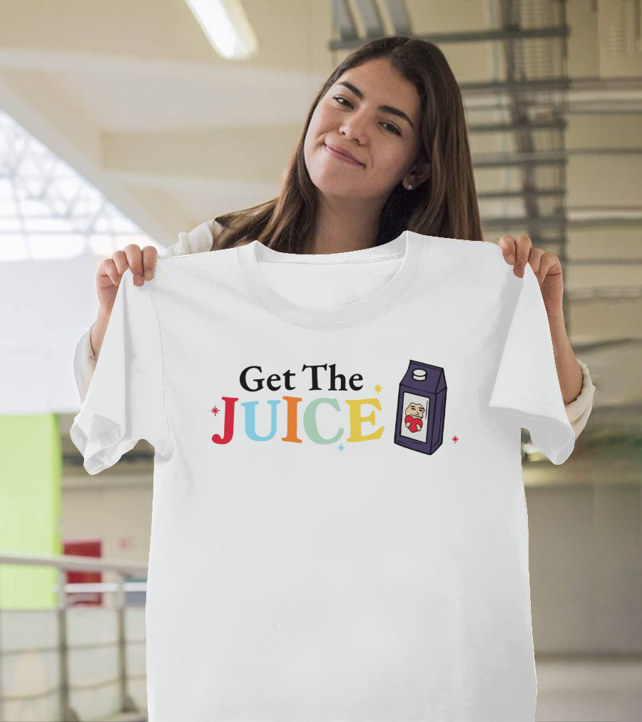 Get The Juice with Cartoon Character Juice Box T-Shirt