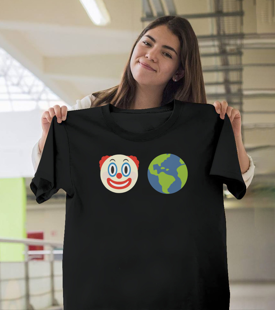Clown World Honk Honk Emoji Face Earth T-Shirt