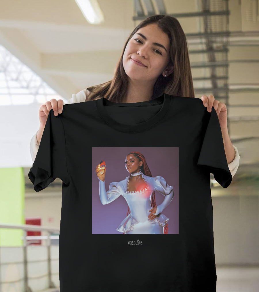 Chloe In Pieces Holding Crystal Heart T-Shirt