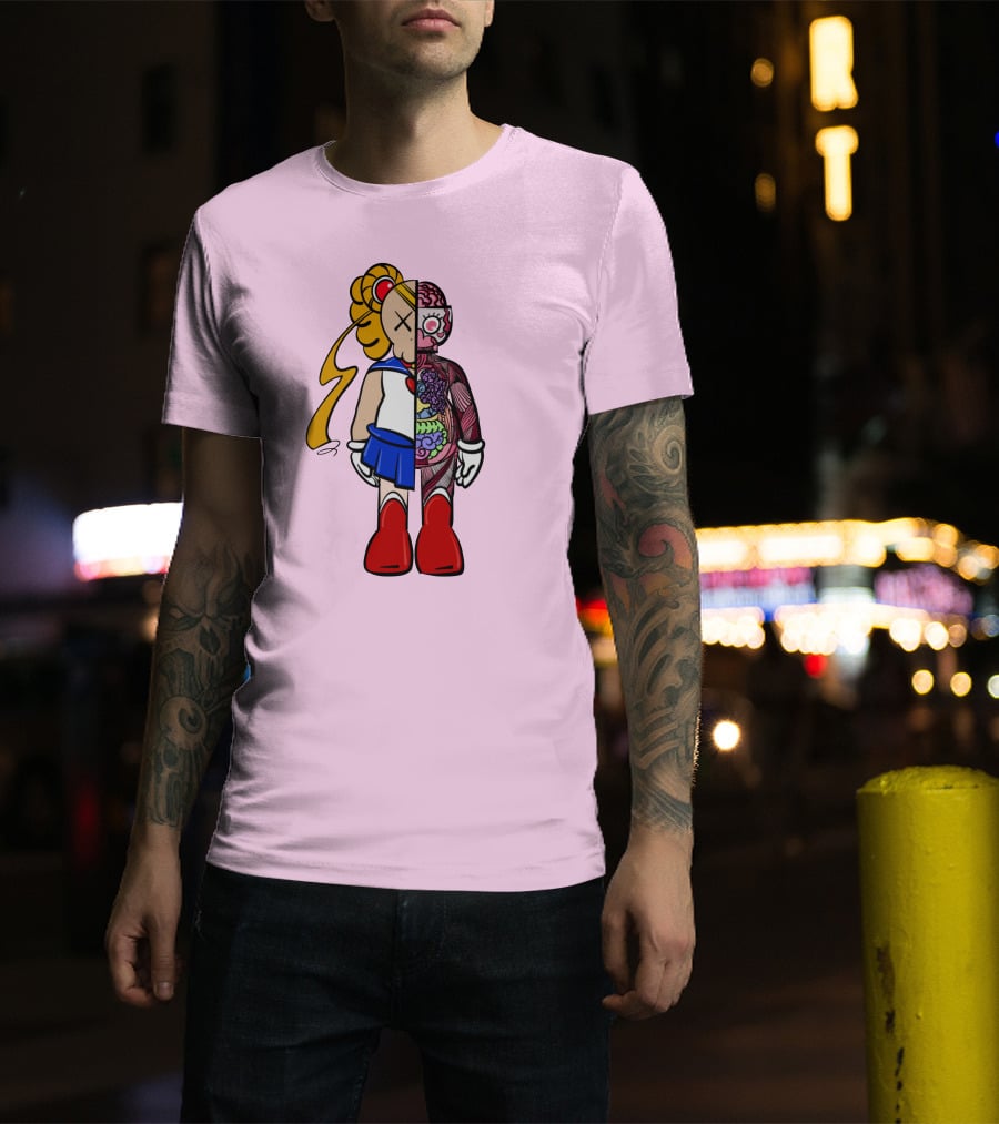 Sailor Kaws Moon Anatomical Hybrid T-Shirt
