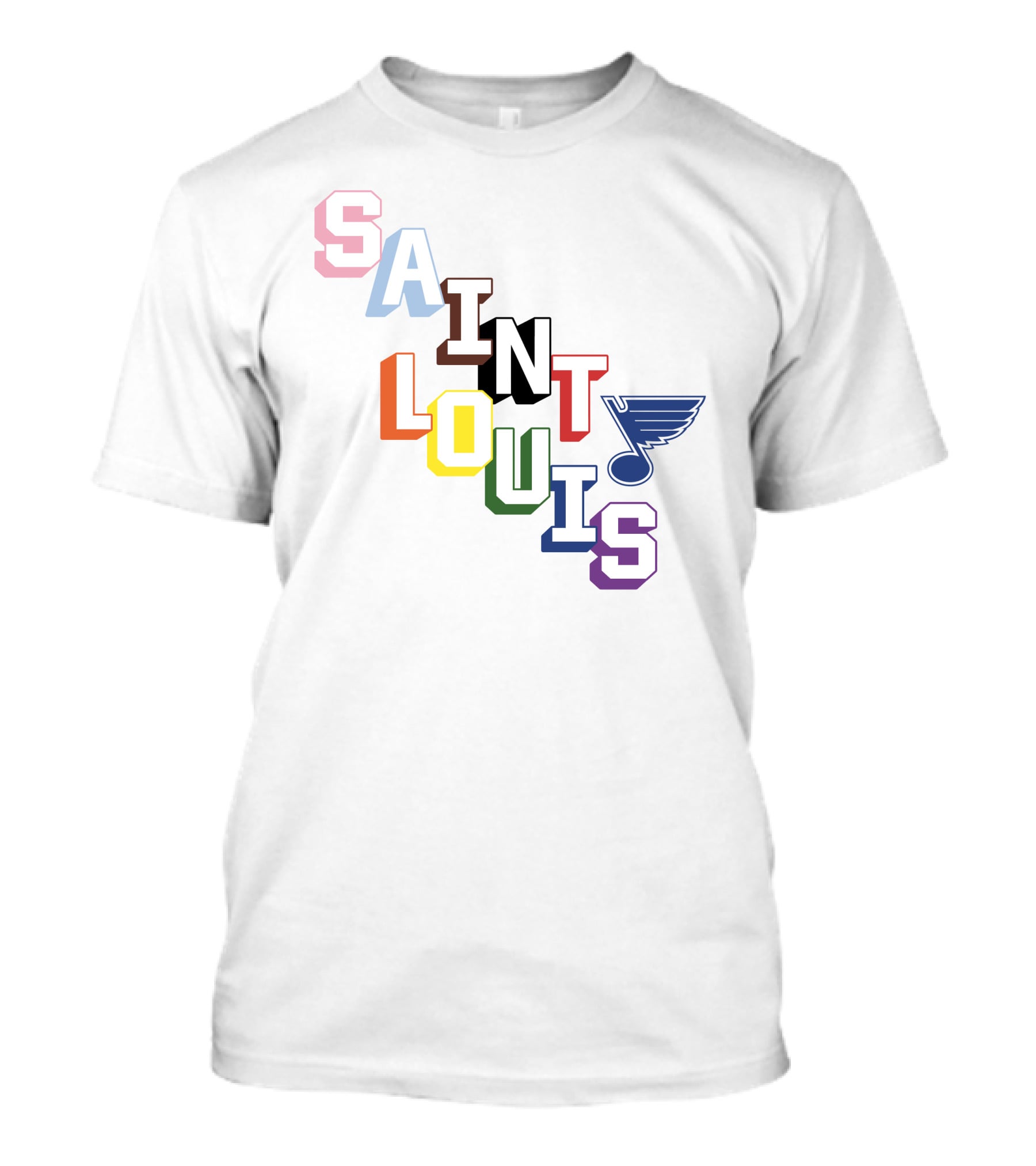 Saint Louis Blues Pride Rainbow Saint Louis T-Shirt