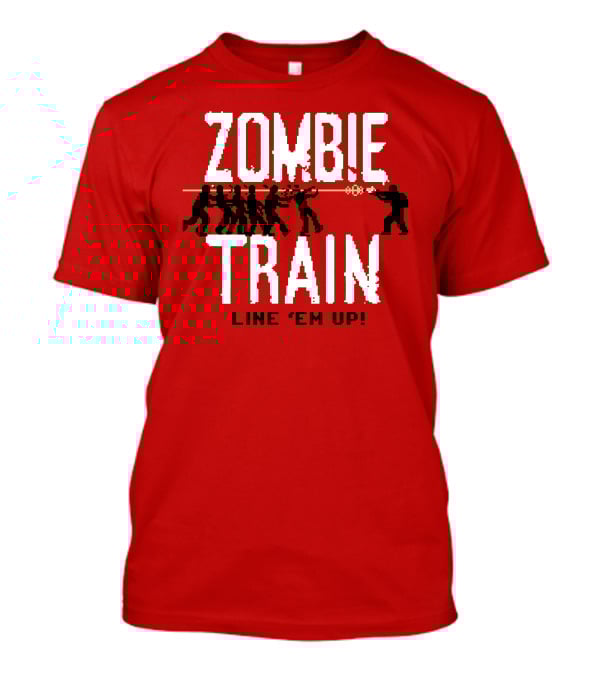 Zombie Train Line 'Em Up Shooter Challenge T-Shirt