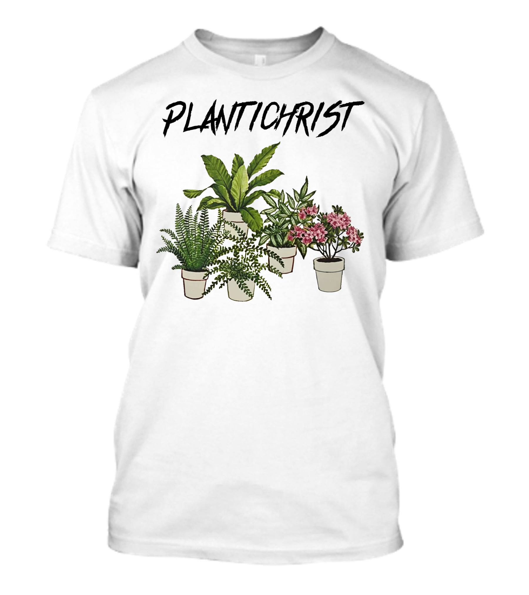 PLANTICHRIST Houseplants Collection With Text T-Shirt