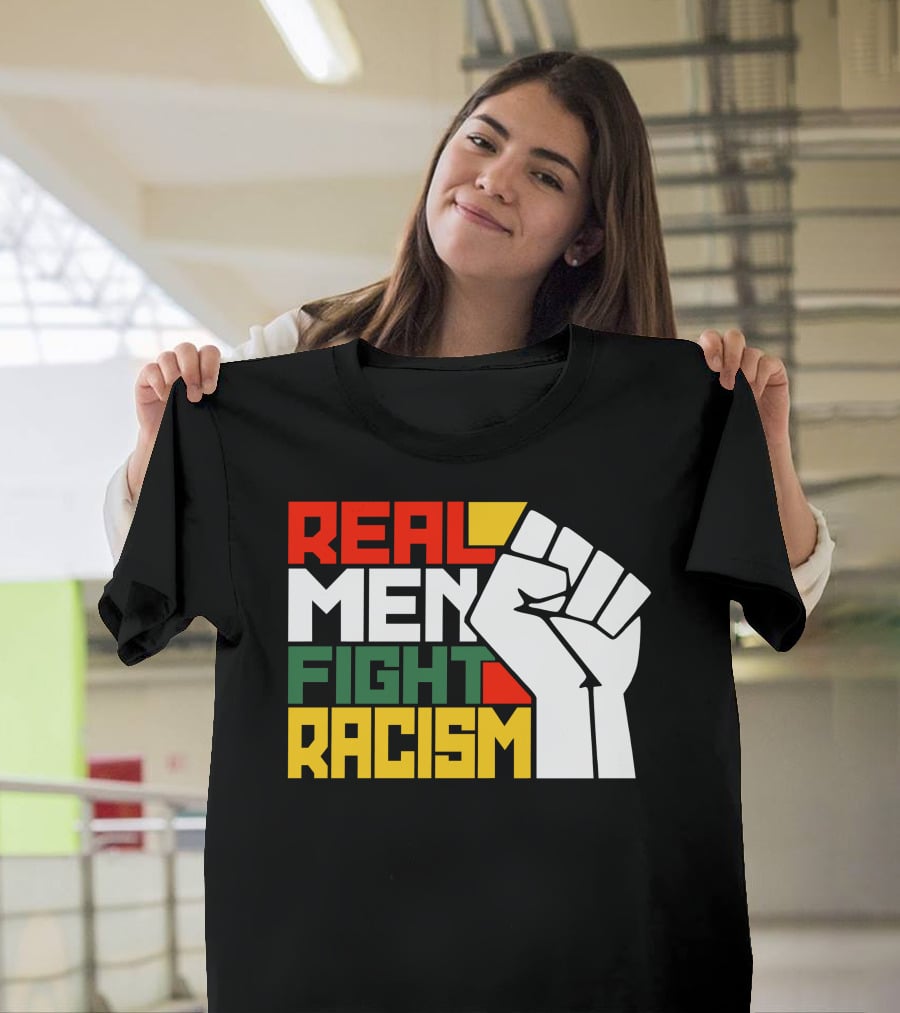 Real Men Fight Racism Silas Young Fist T-Shirt