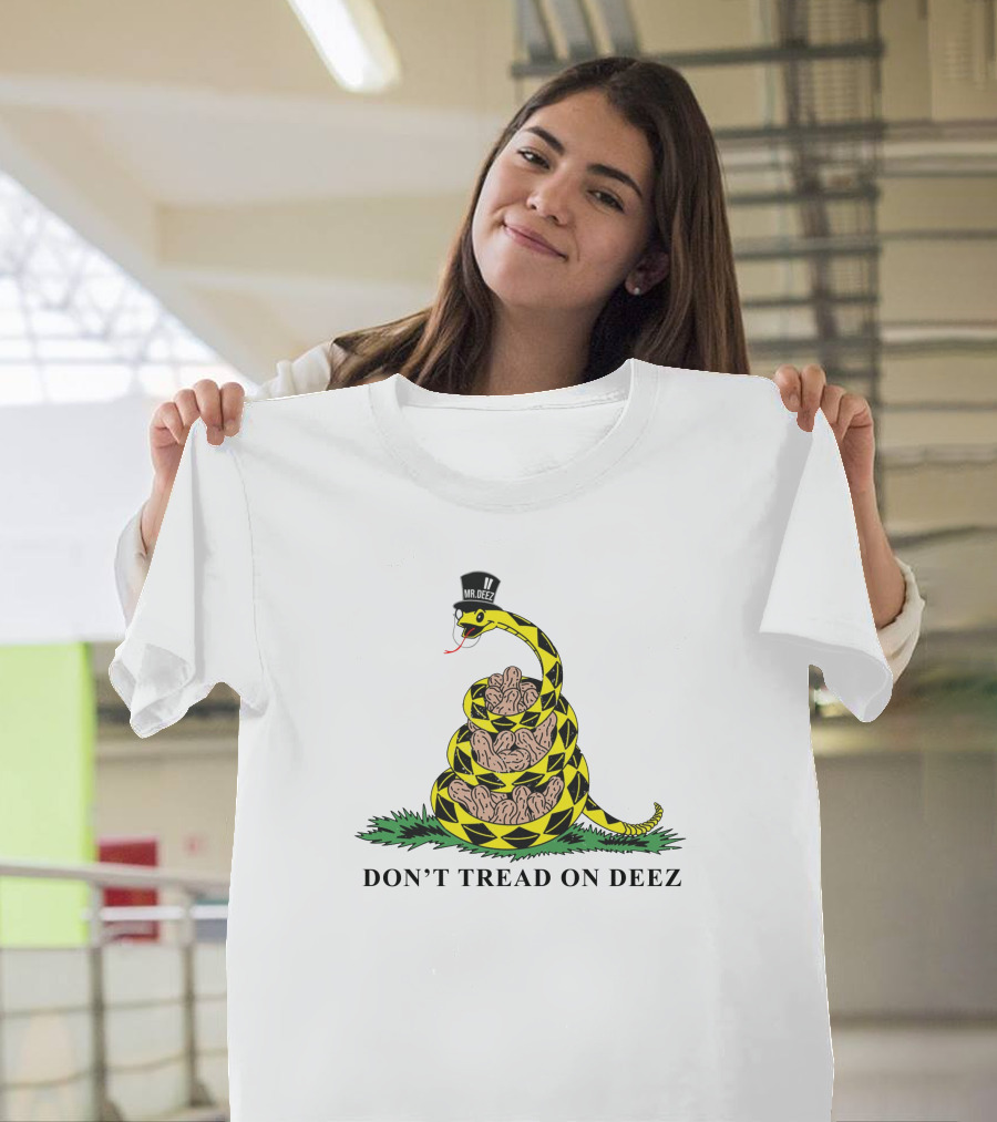Patriottakes Don't Tread On Deez Mr. Deez Snake Image T-Shirt