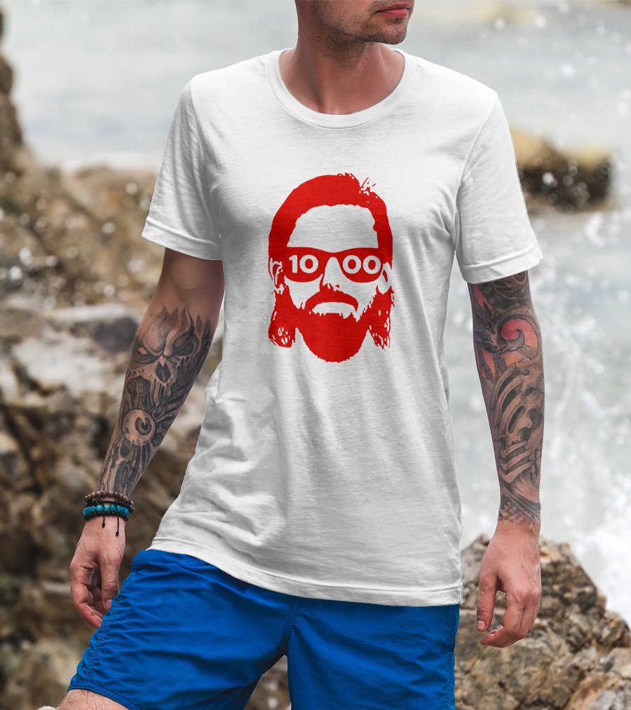 Detroit Red Wings Marc Staal 1000th Game Beard T-Shirt