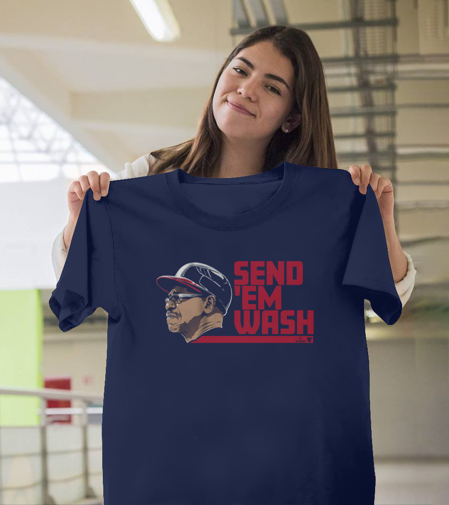 Ben Verlander Wearing Send 'Em Wash Ron Washington Flippin' Bats Podcast T-Shirt