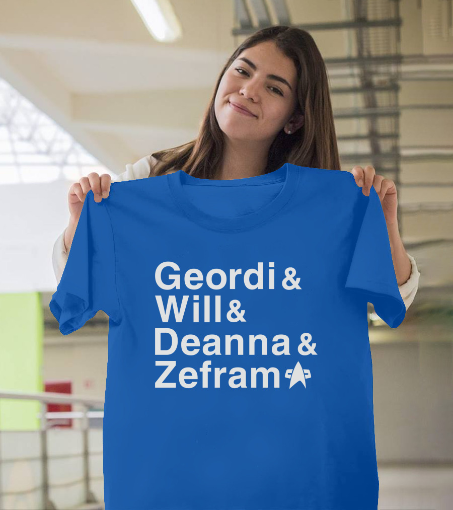 Geordi and Will and Deanna and Zefram Star Trek T-Shirt