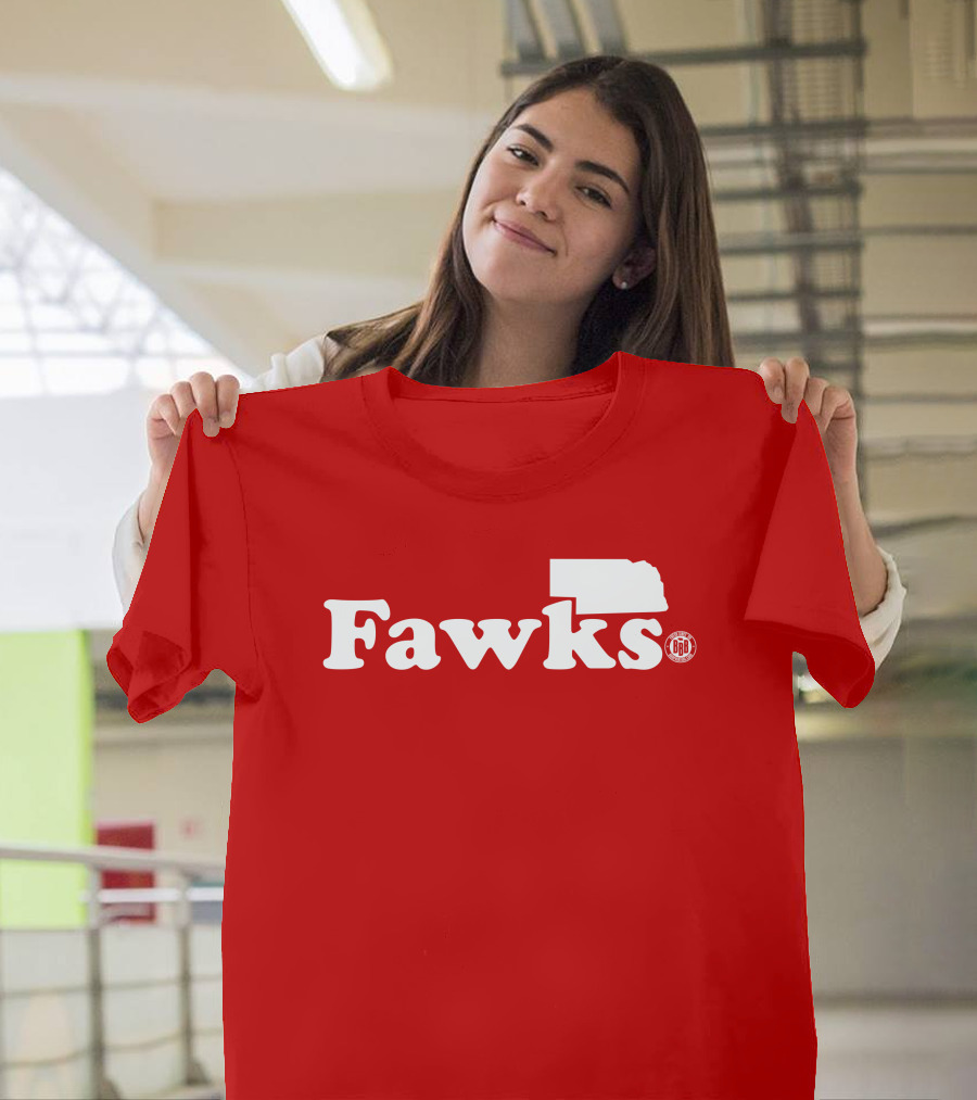 Bbbprinting Fawks Nebraska Outline T-Shirt