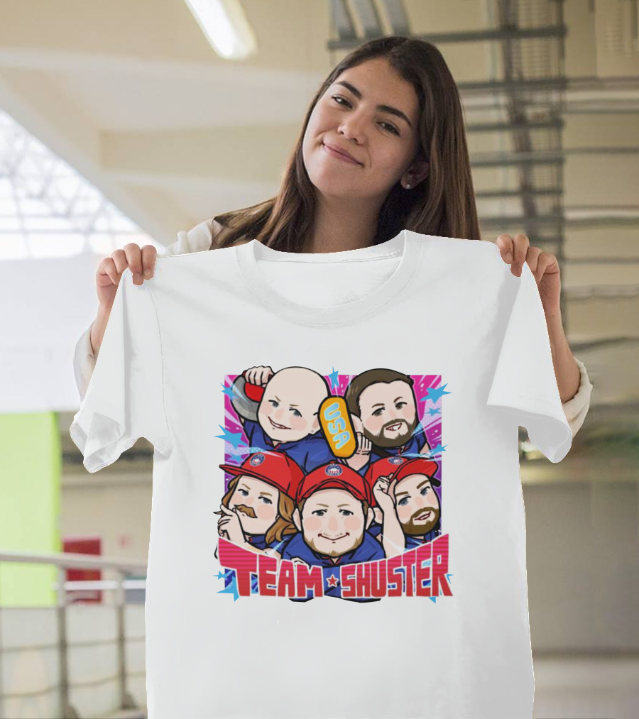 Lawlor's Custom Sportswear Team Shuster USA Cartoon Characters T-Shirt
