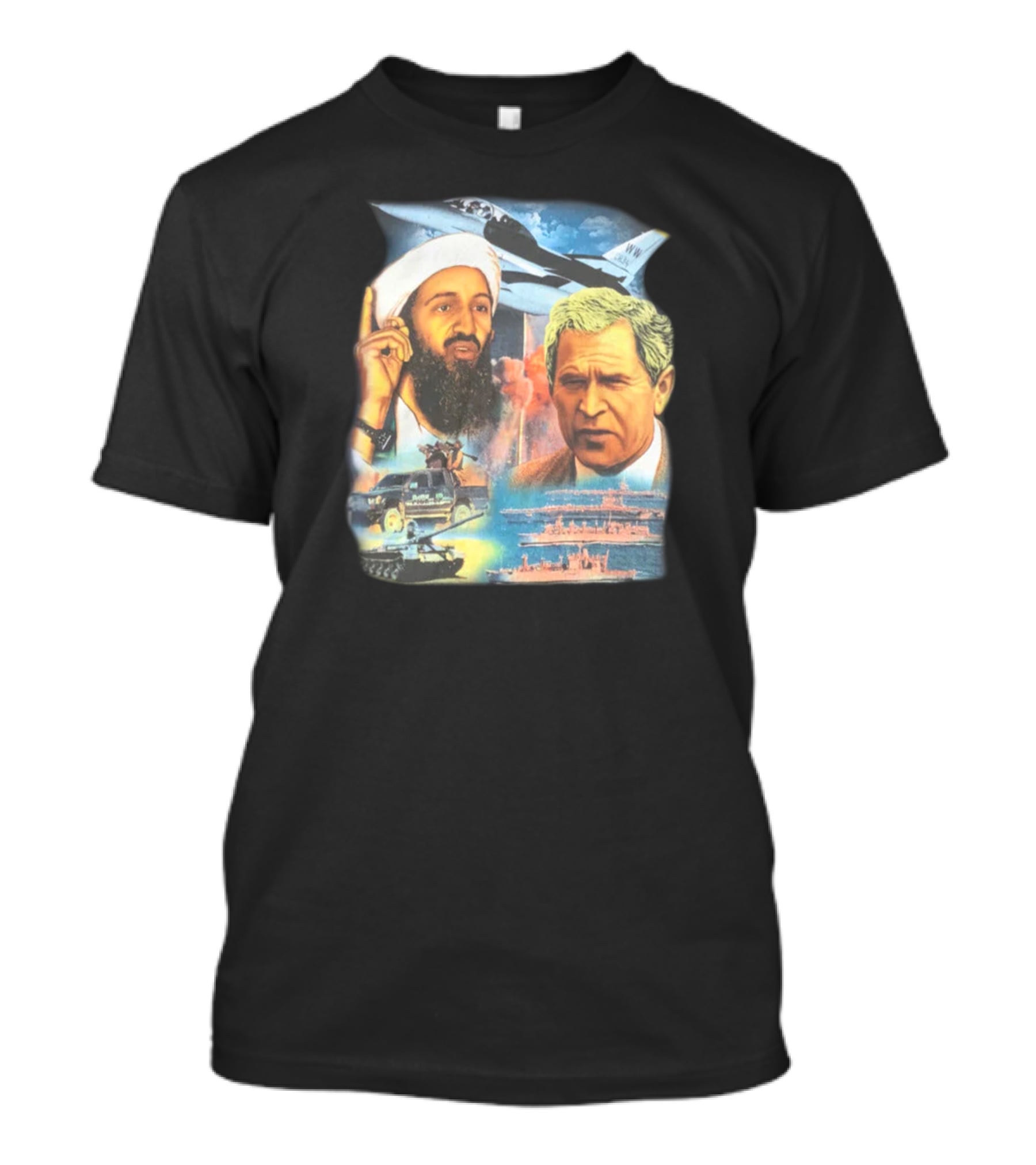 Illusive Music Merch Pure Evil Gas Station Featuring Political Figures And Military T-Shirt