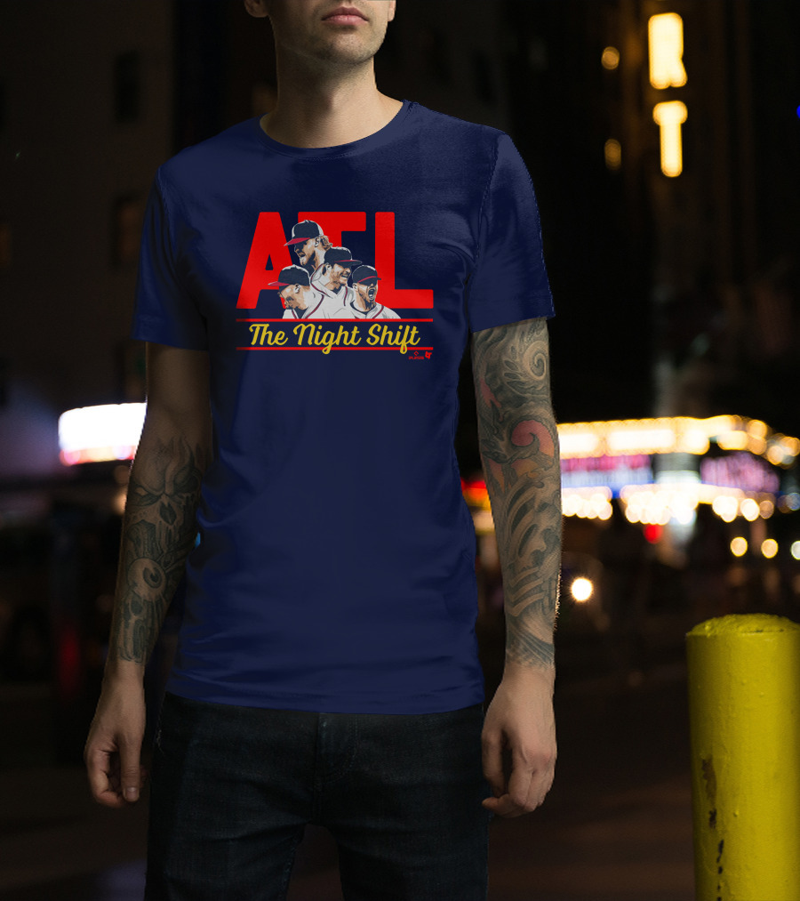 Breakingt Merch Atlanta The Night Shift Mlbpa Licensed ATL Players T-Shirt