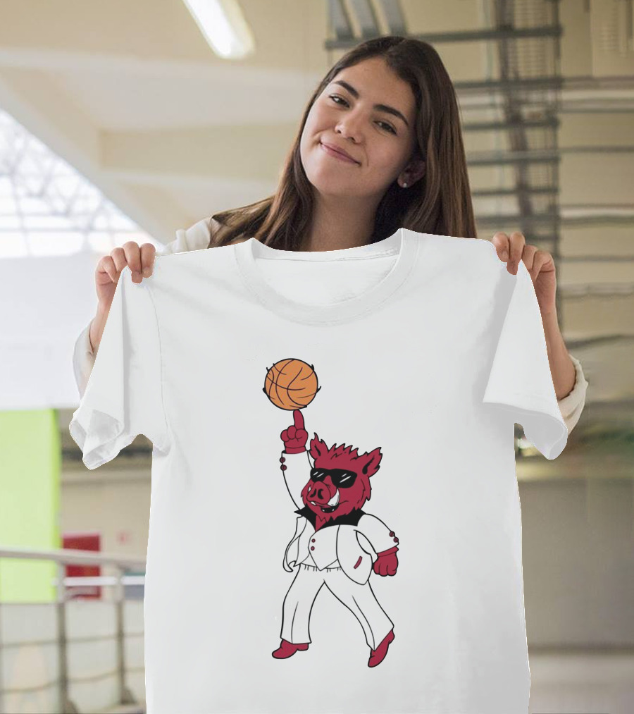 Merch Dancing Hog Basketball Arkansas T-Shirt