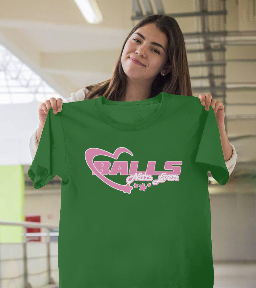Balls Nuts Even Lucca International Pink Stars T-Shirt