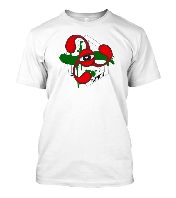 Zaynmalik Paynt Ii Eye Symbol Green Splatter T-Shirt