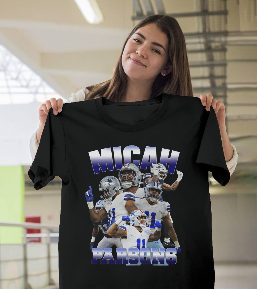 Micah Parsons Dallas Cowboys Football Athlete Montage T-Shirt
