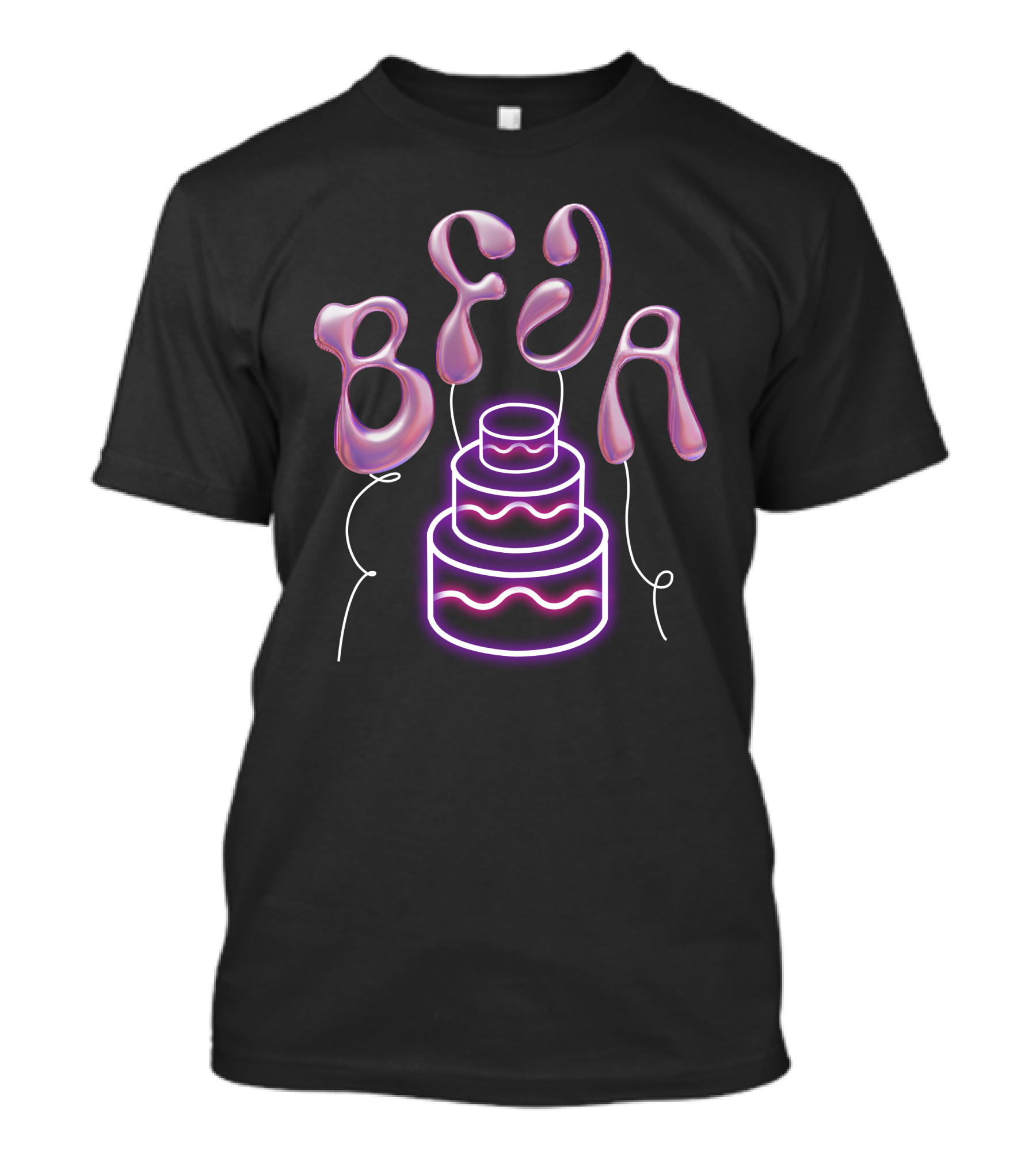 Lydia Chlamydia Bfja Birthday Party Cake Neon Balloon T-Shirt