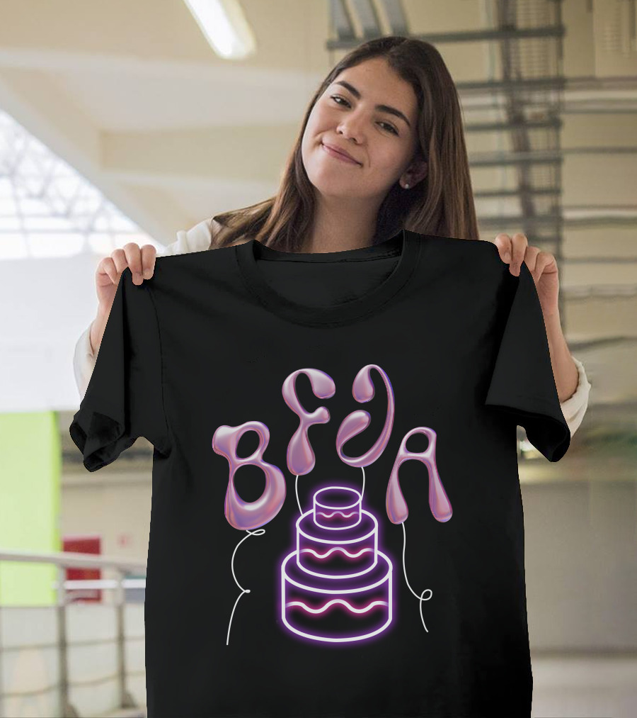 Lydia Chlamydia Bfja Birthday Party Cake Neon Balloon T-Shirt