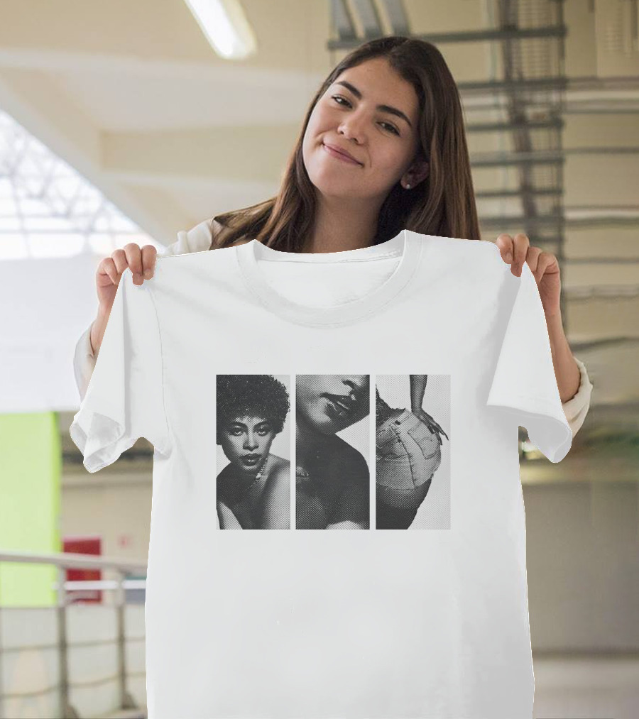 Ice Spices Shop Black and White Photo Triptych T-Shirt