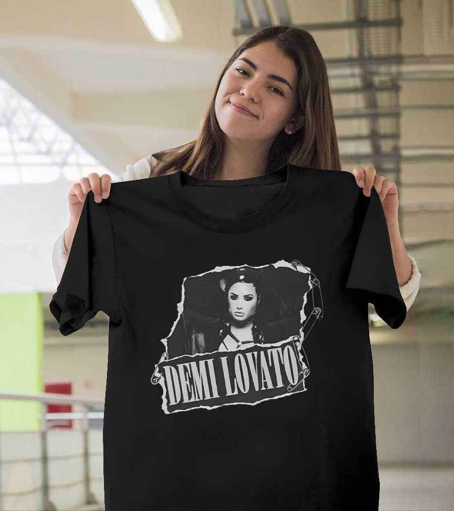 Demi Lovato Ripped Aesthetic with Safety Pins T-Shirt