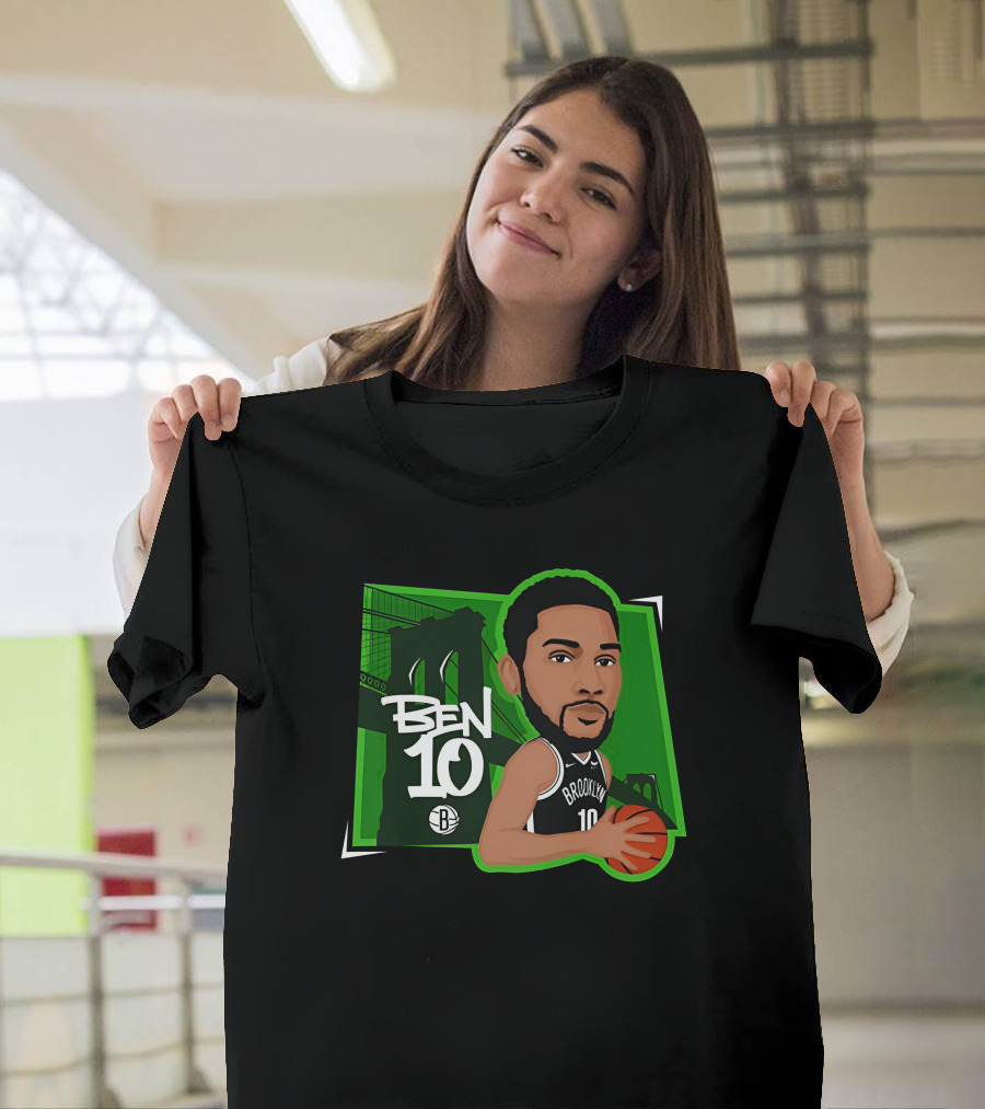 Nbacentral Ben Simmons Ben 10 Brooklyn Nets Cartoon Basketball T-Shirt