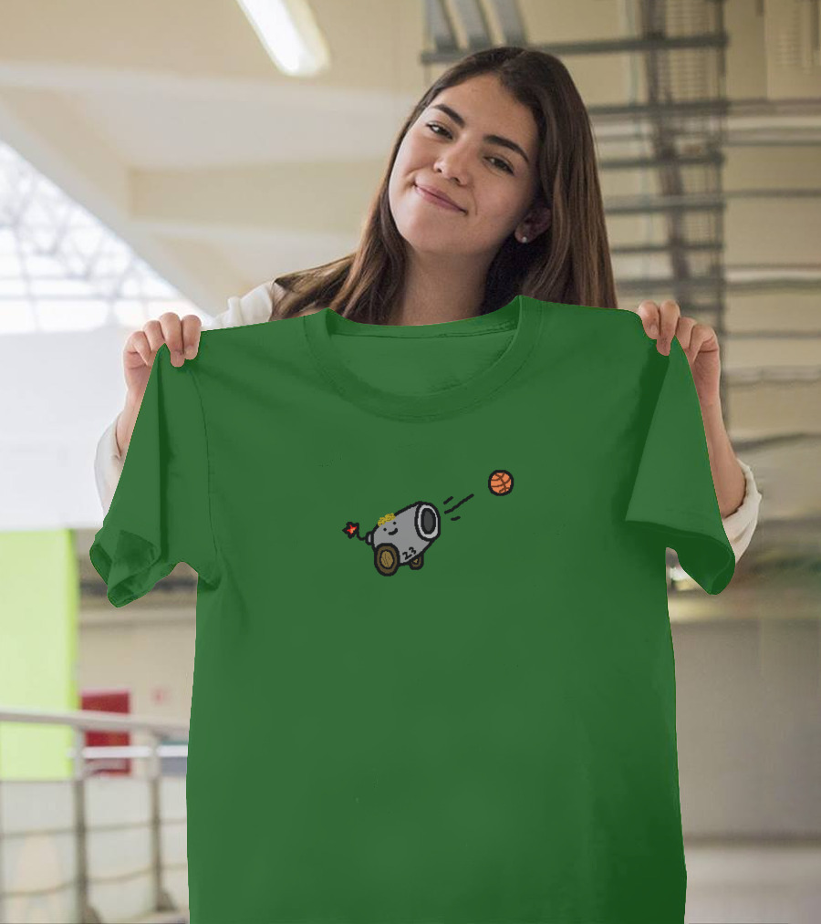 Nba Paint Lauri Mar Cannon Basketball Shot 23 Green T-Shirt