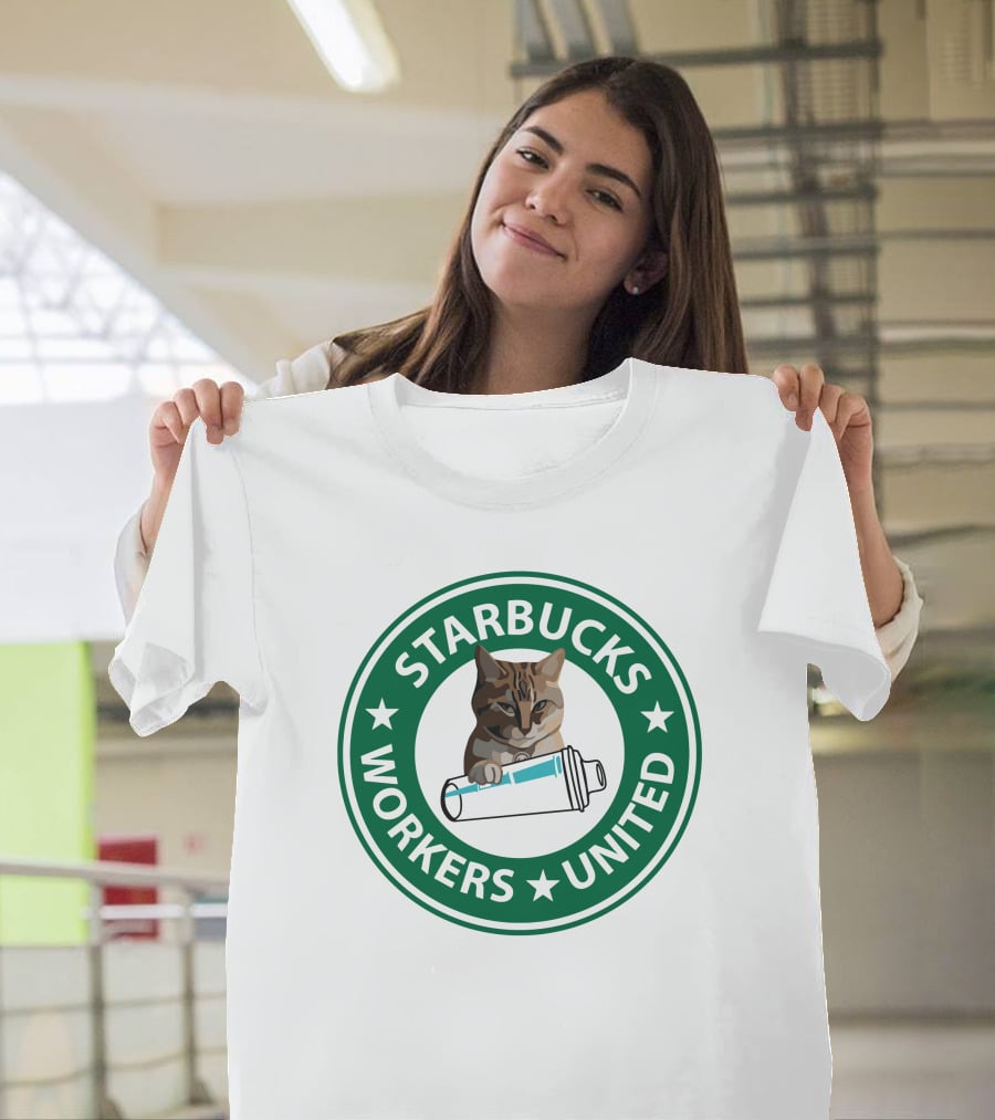 STARBUCKS WORKERS UNITED Cat T-Shirt