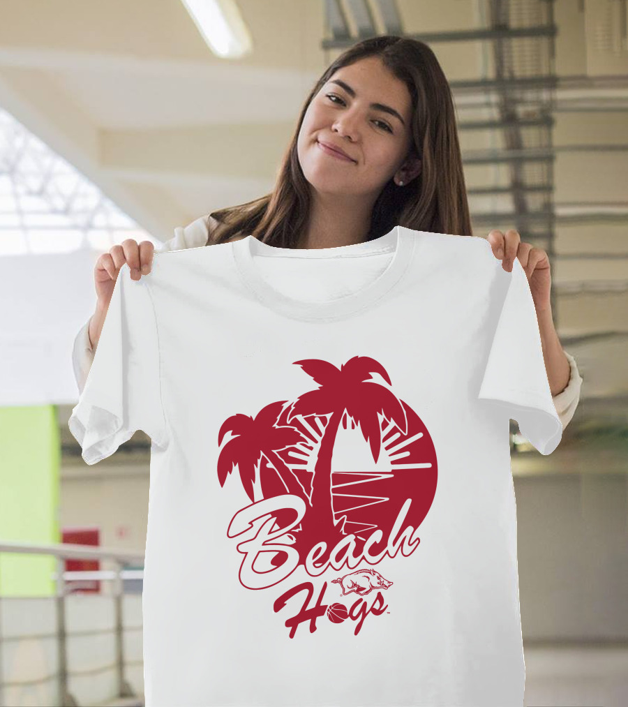 Beach Hogs Palms Sunset Razorbacks T-Shirt